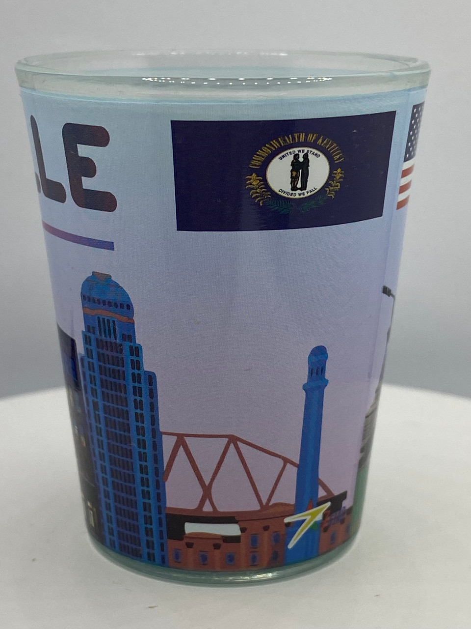"Louisville" Kentucky Shot Glass 2 oz 50 State Souvenirs