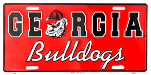 "Georgia Bulldog" - The Uni of Georgia Metal Car Tag