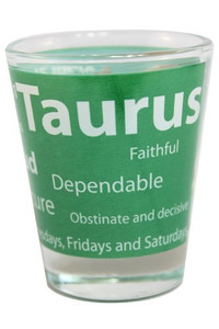Zodiac Sign Shot Glass Taurus