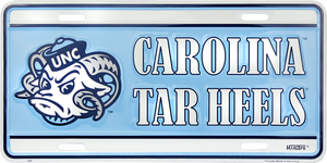 Carolina Tar Heels License Plate 12" x 6"