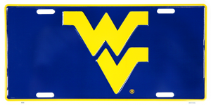 West Virginia Mountaineers Aluminum License Plate 12" x 6" West Virginia Mountaineers Aluminum License Plate 12" x 6"