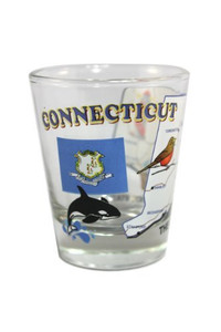 State Shot Glass Connecticut - CT State Shot Glass Connecticut - CT