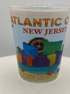 "Atlantic City" New Jersey Shot Glass 2 oz
