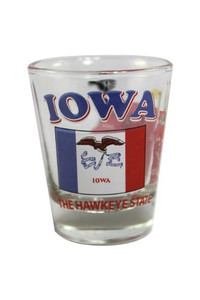 State Shot Glass Iowa - IA State Shot Glass Iowa - IA