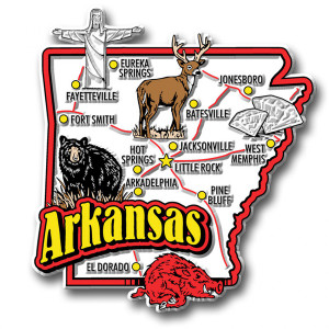 Arkansas Jumbo State Magnet, Collectible Souvenirs Made in the USA Arkansas Jumbo State Magnet, Collectible Souvenirs Made in the USA