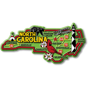 Colorful State Map Magnet - North Carolina Colorful State Map Magnet - North Carolina
