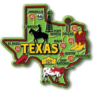 Colorful State Map Magnet - Texas Colorful State Map Magnet - Texas