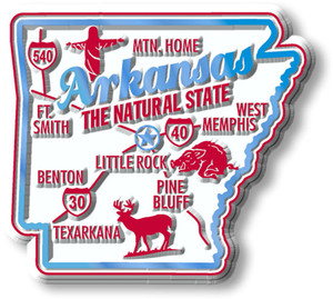 Arkansas- AR Premium State Magnet Collectible Souvenir Made in USA Arkansas- AR Premium State Magnet Collectible Souvenir Made in USA