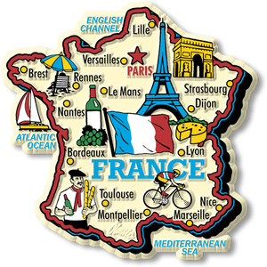 France Country Jumbo Magnet Collectible Souvenir Made in USA