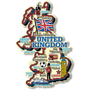United Kingdom Country Jumbo Magnet Collectible Souvenir Made in USA