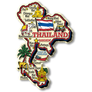 Thailand Country Jumbo Magnet Collectible Souvenir Made in USA