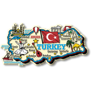 Turkey Country Jumbo Magnet Collectible Souvenir Made in USA