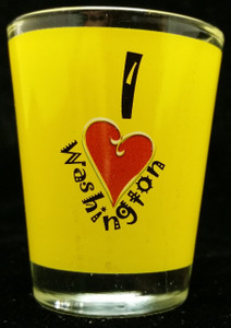 State Shot Glass I Love WA State Shot Glass I Love WA