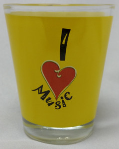 Funny Shot Glass "I love Music " 2 oz Funny Shot Glass "I love Music " 2 oz