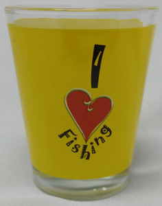 Funny Shot Glass "I love Fishing" 2 oz Funny Shot Glass "I love Fishing" 2 oz