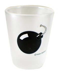 Frosted Shot Glass "Bomb image" 2 oz Frosted Shot Glass "Bomb image" 2 oz