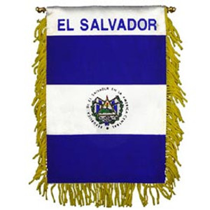 Mini Banners Country 'El Salvador' Size: 4" x 6"