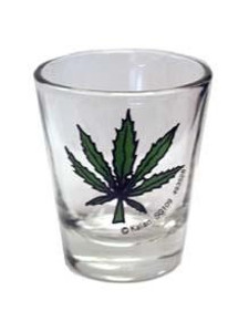 Shot glass "Green Leaf (Picture)" 2 oz Shot glass "Green Leaf (Picture)" 2 oz