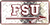 FLorida State University - FSU Car Diamond Metal Tag "FSU"
