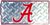 Alabama Diamond U-AL Crimson Tide A License Plate 6"x12"