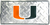 Miami Hurricanes Diamond  License Plate 12" x 6"