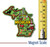 Colorful State Map Magnet - Michigan