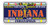 License Plate 'Indiana' 6" x 12" High Quality Emboss Metal Plate