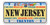 License Plate 'New Jersey' 6" x 12" High Quality Emboss Metal Plate