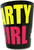Black Shot glass "Party Girl" 2 oz