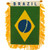 Mini Banners Country 'Brazil' Size: 4" x 6"