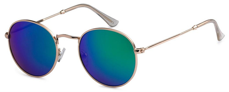 Round Retro Sunglasses Assorted Mirro Colors