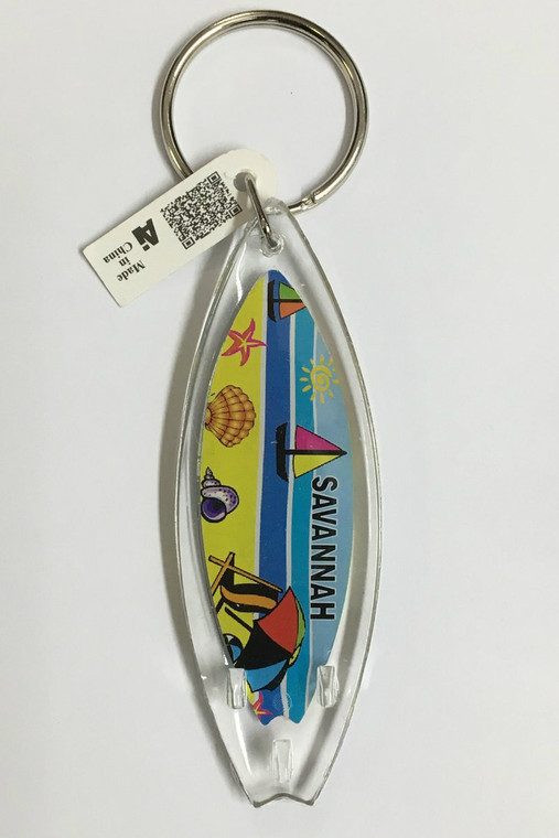 Savannah GA Acrylic Key Ring 1 - 1 Doz / 12 pcs.