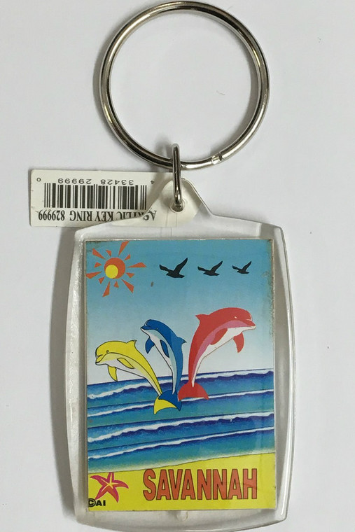 Savannah GA Acrylic Key Ring 2 - 1 Doz / 12 pcs.