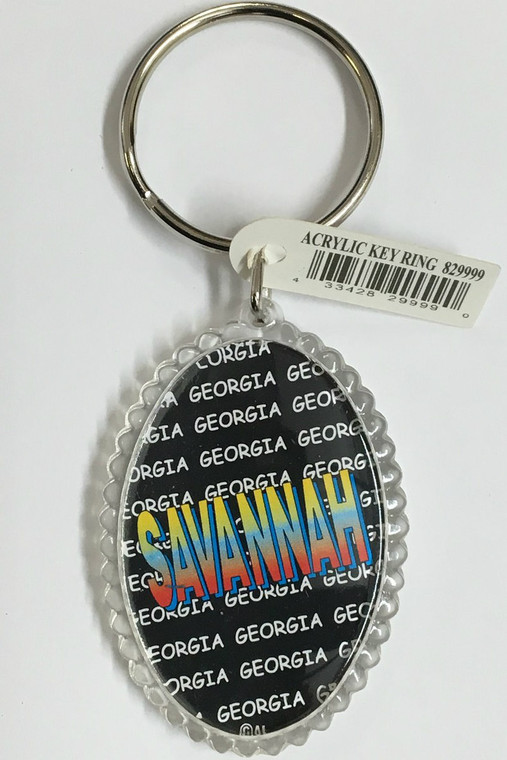 Savannah GA Acrylic Key Ring 5 - 1 Doz / 12 pcs.
