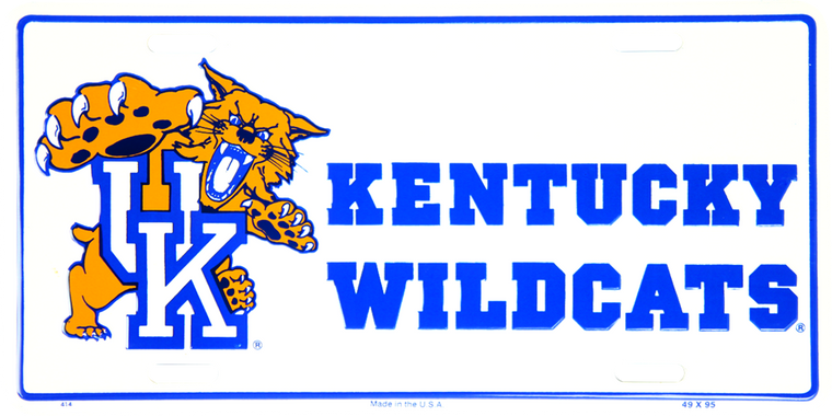 Kentucky Wildcats - Aluminum Car Plate 12" x 6"