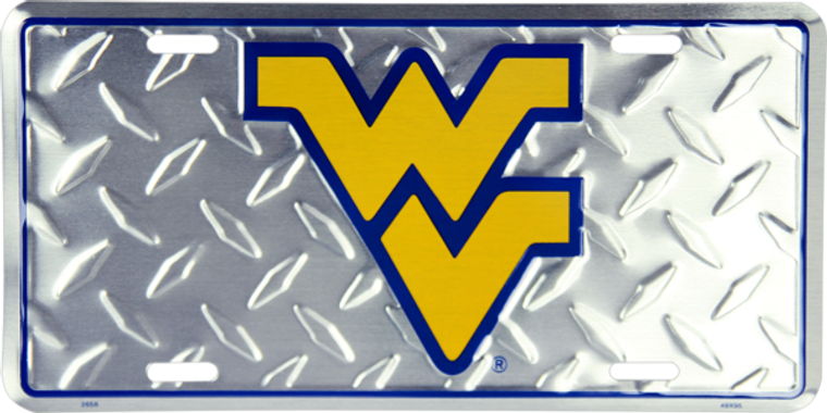 West Virginia Diamond Aluminum License Plate 12" x 6"