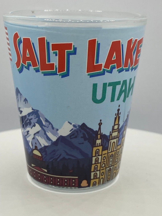 "Salt Lake City" Utah Shot Glass 2 oz