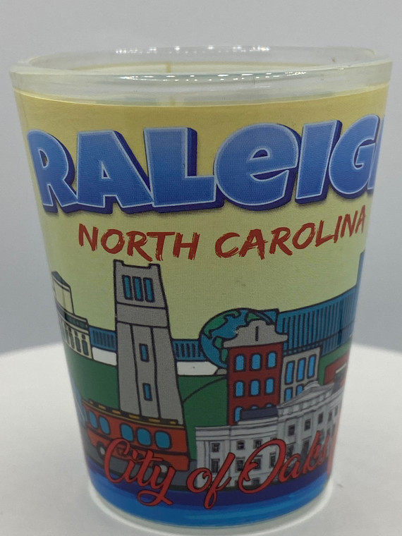 "Raleigh" North Carolina Shot Glass 2 oz