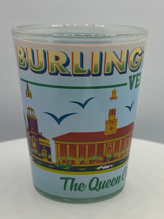 "Burlington" Vermont Shot Glass 2 oz