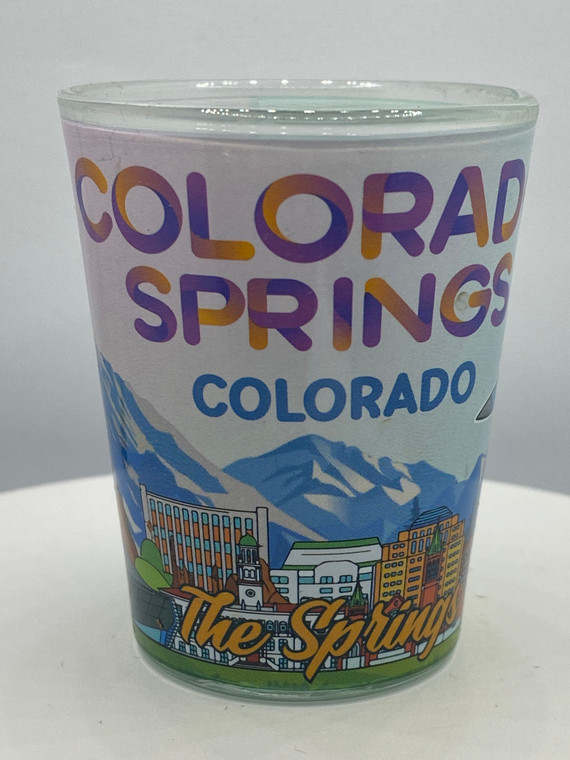 "Colorado Springs" Colorado Shot Glass 2 oz