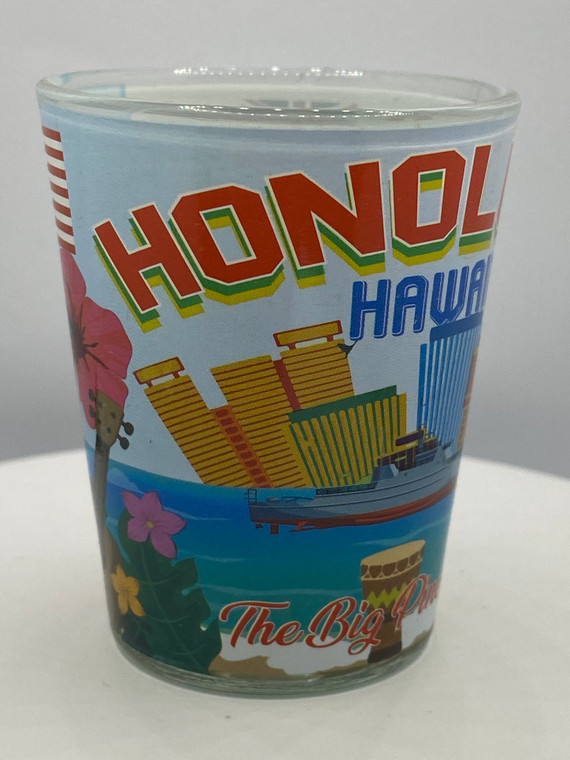 "Honolulu" Hawaii Shot Glass 2 oz