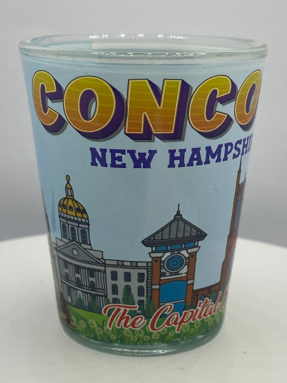 "Concord" New Hampshire Shot Glass 2 oz