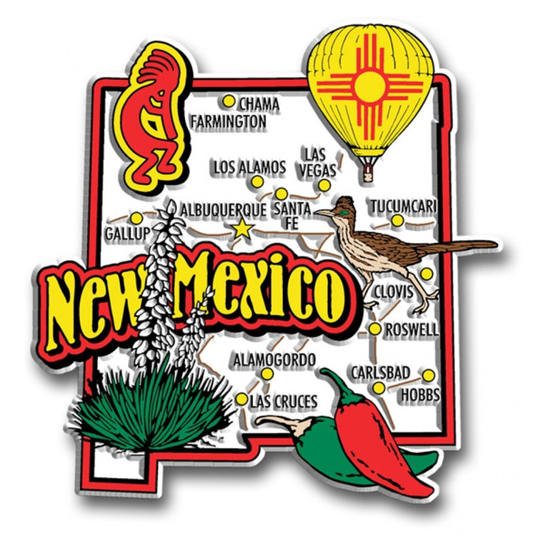 Super Jumbo New Mexico - NM State Magnets