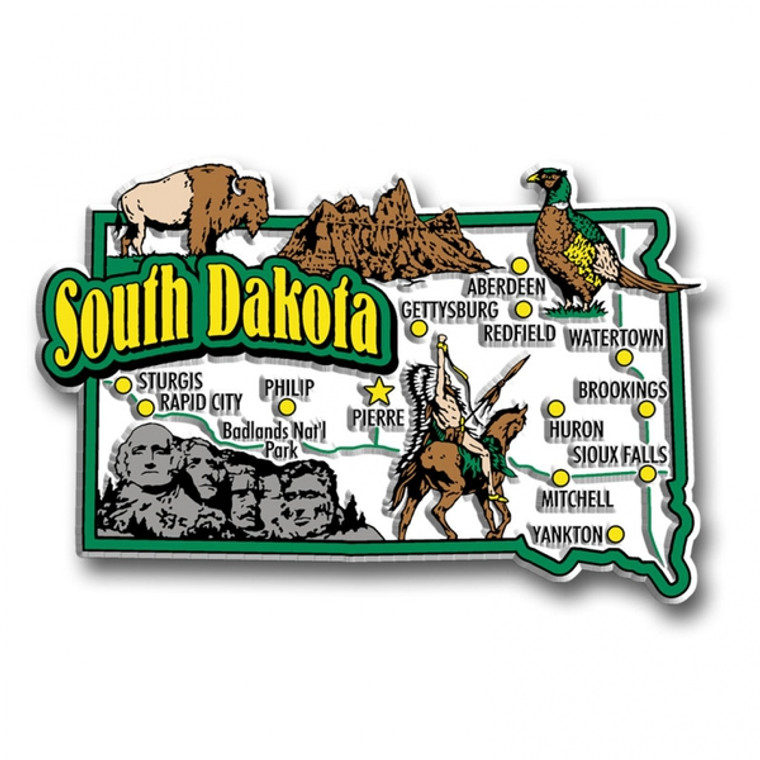 Super Jumbo South Dakota - SD State Magnets