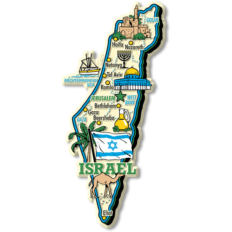 Israel Country Jumbo Magnet Collectible Souvenir Made in USA