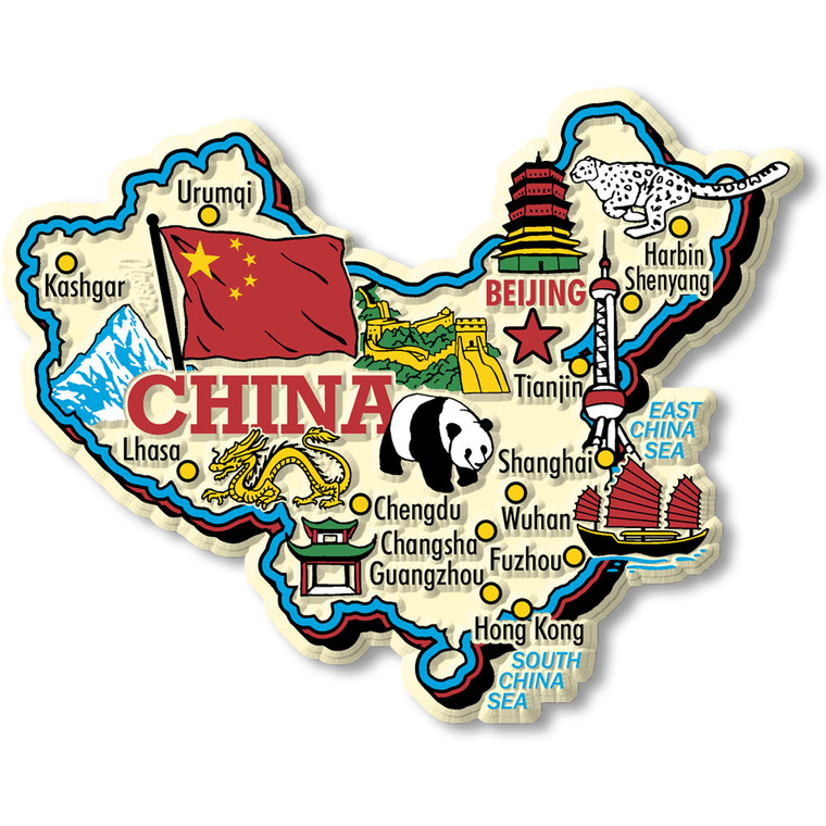 China Country Jumbo Magnet Collectible Souvenir Made in USA