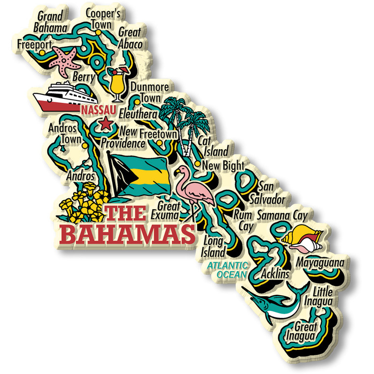 Bahamas Country Jumbo Magnet Collectible Souvenir Made in USA