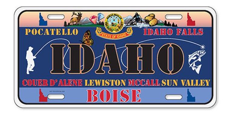 License Plate 'Idaho' 6" x 12" High Quality Emboss Metal Plate