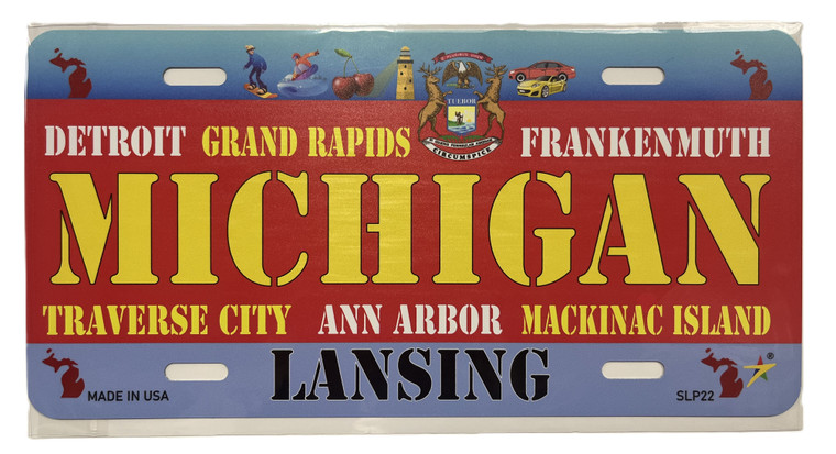 Michigan - MI 6" x 12" High-Quality Metal License Plate