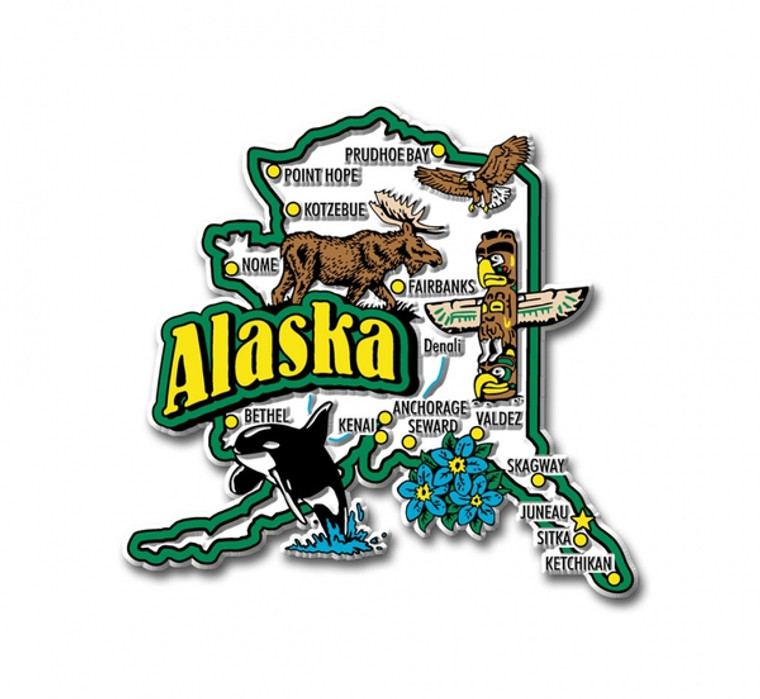 Super Jumbo Alaska - AK State Magnets